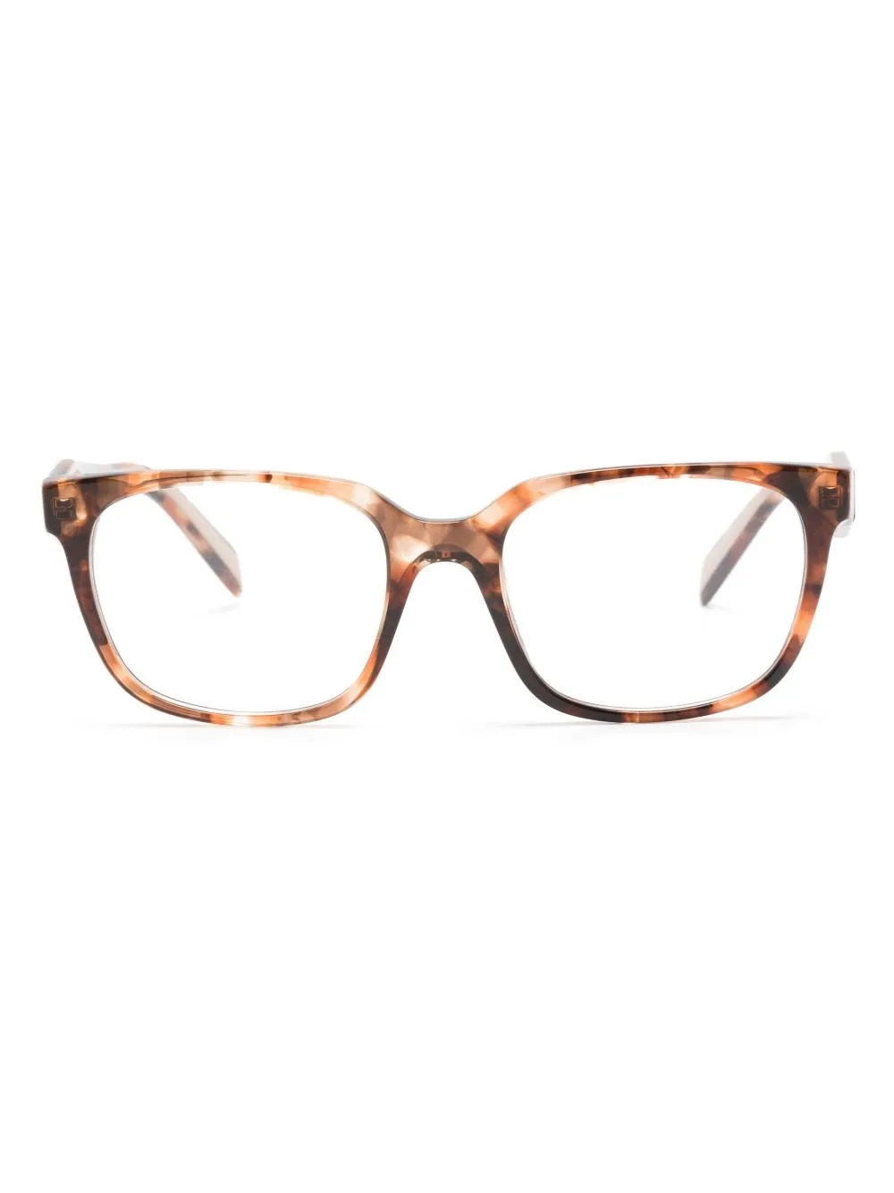 Tortoiseshell-Effect Square-Frame Glasses