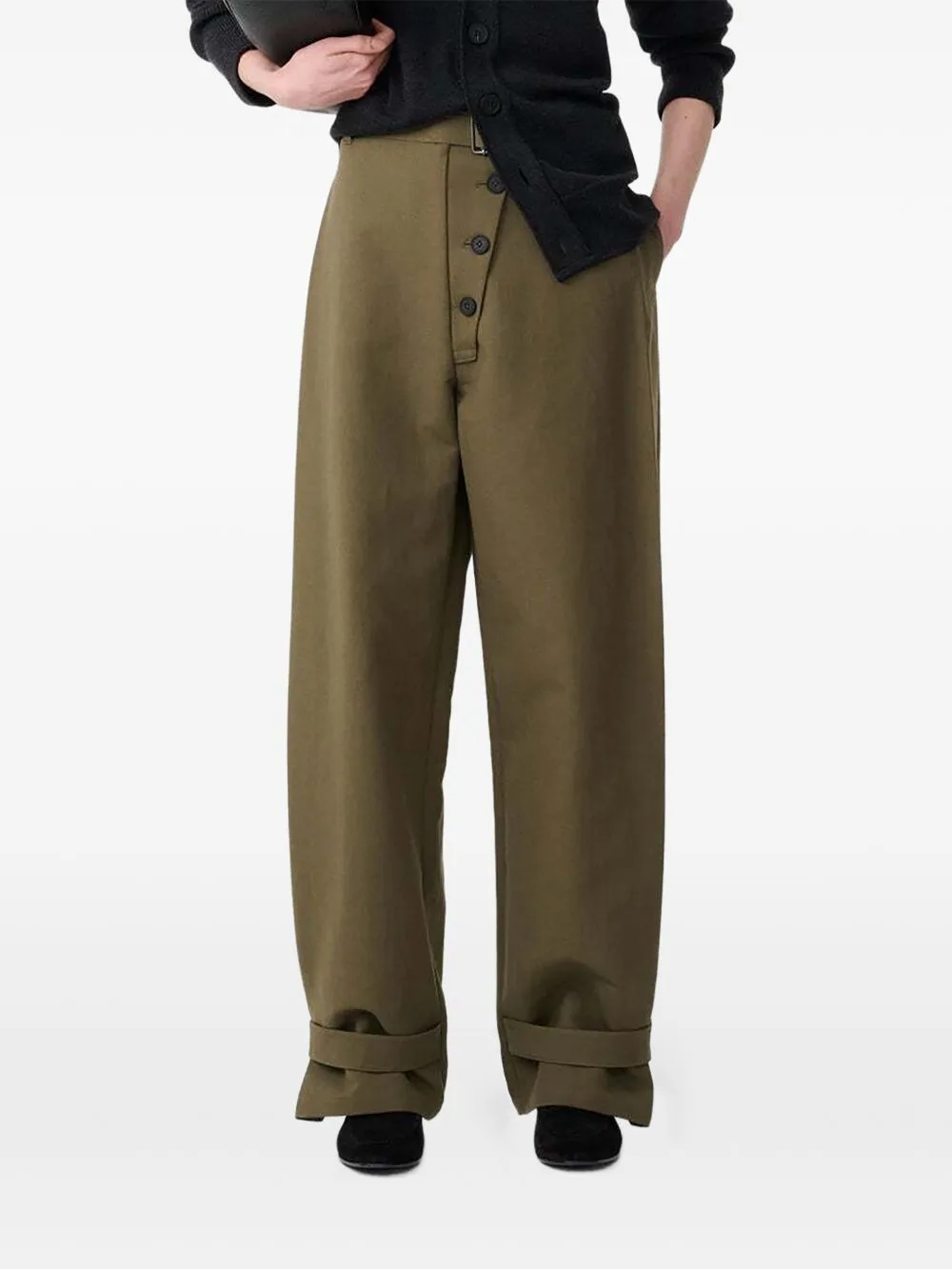 Faron Belted Adjustable-Hem Trousers