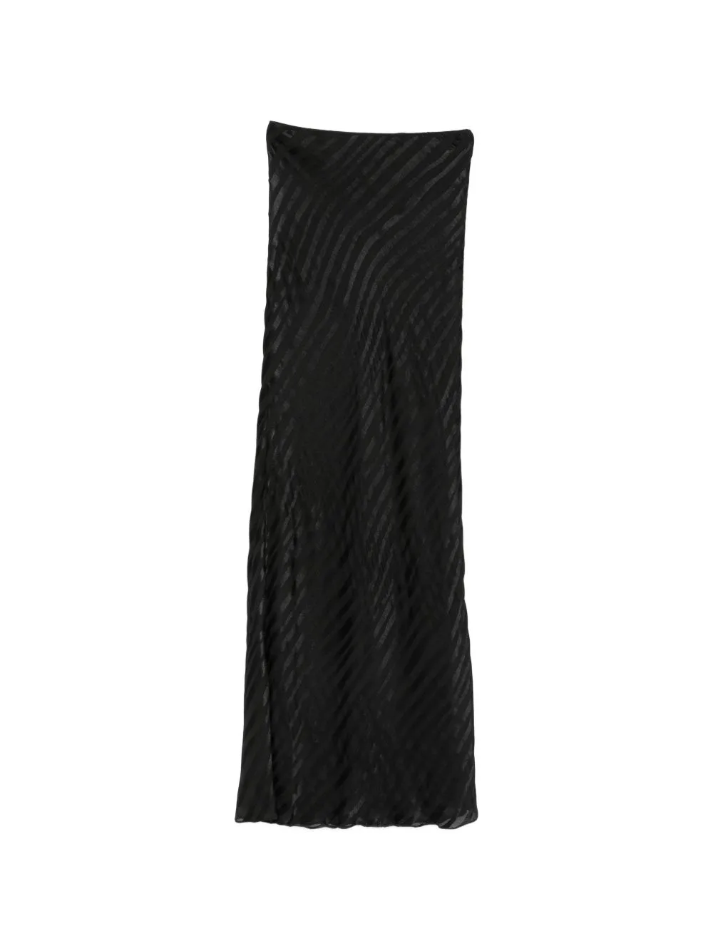 Diagonal-Stripe Maxi Skirt