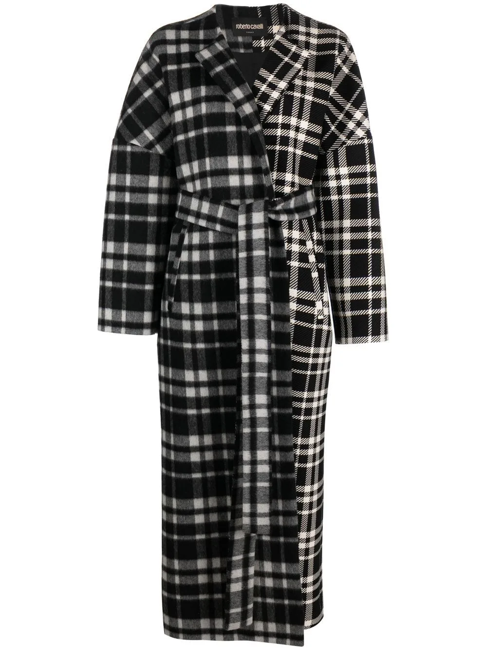 Checked Belted Coat