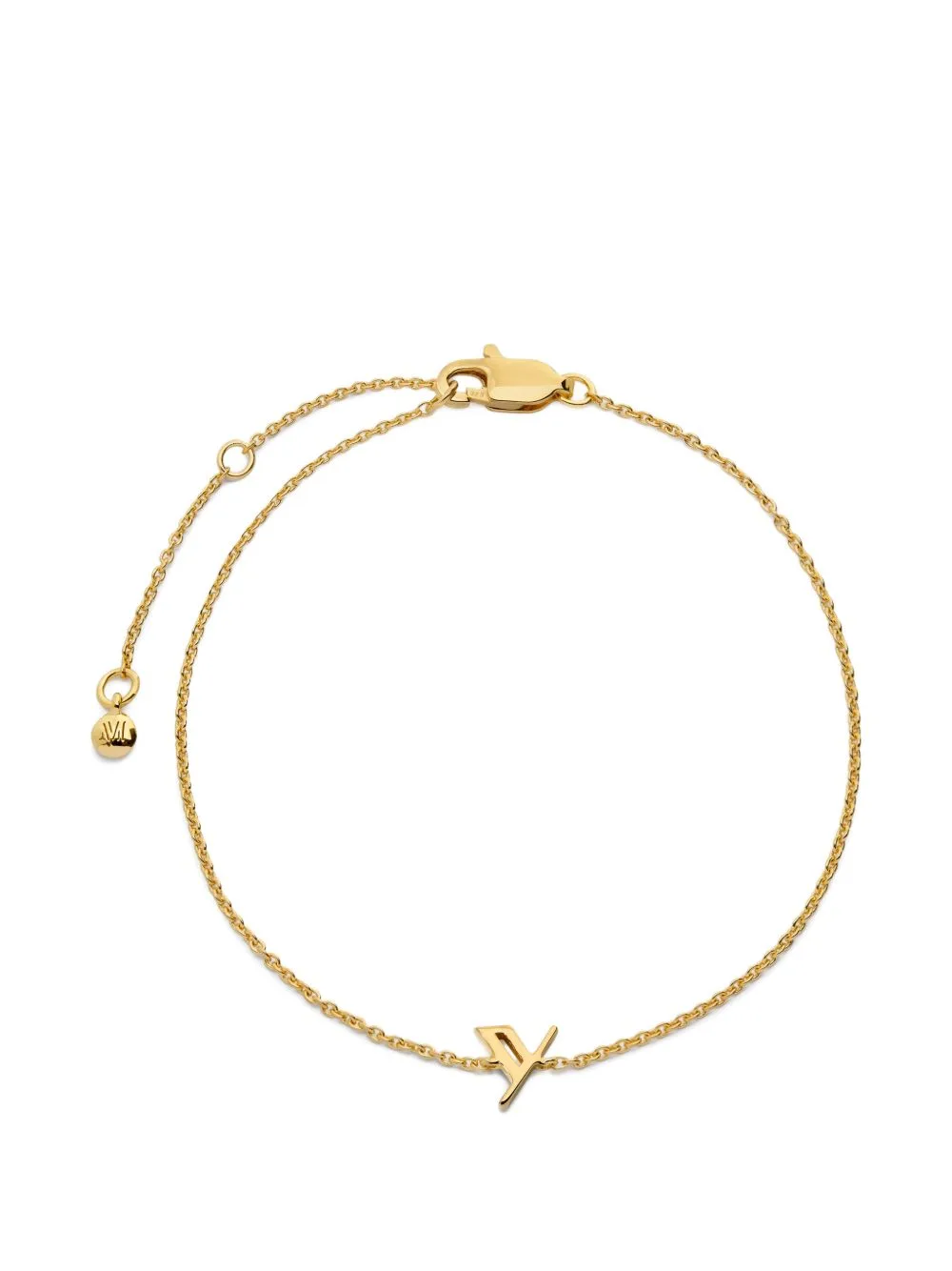 Initial Y Chain Bracelet