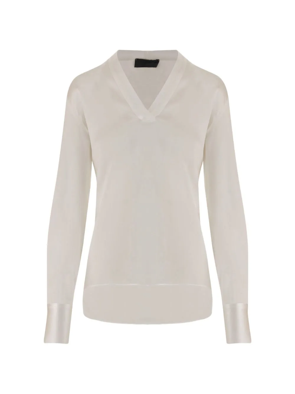 V-Neck Silk Shirt
