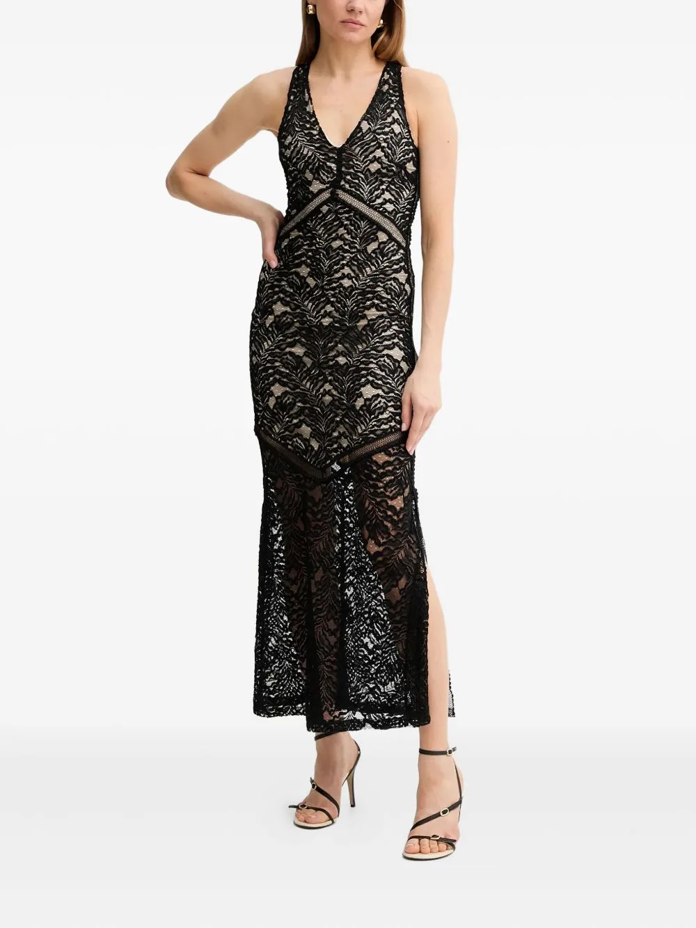 Sleeveless V-Neck Maxi Dress