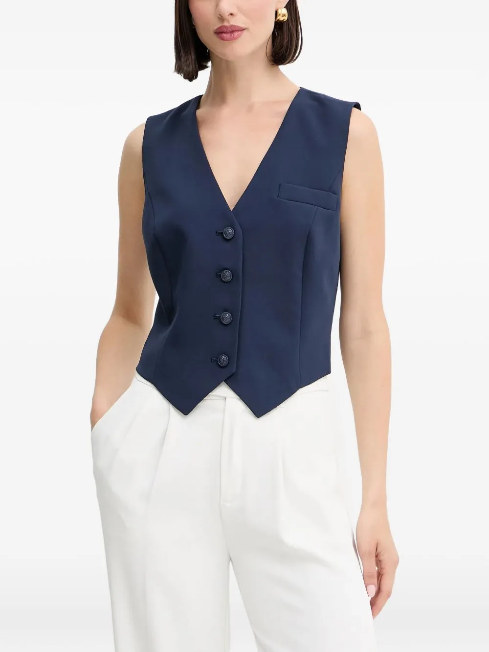 Button-Fastening Waistcoat