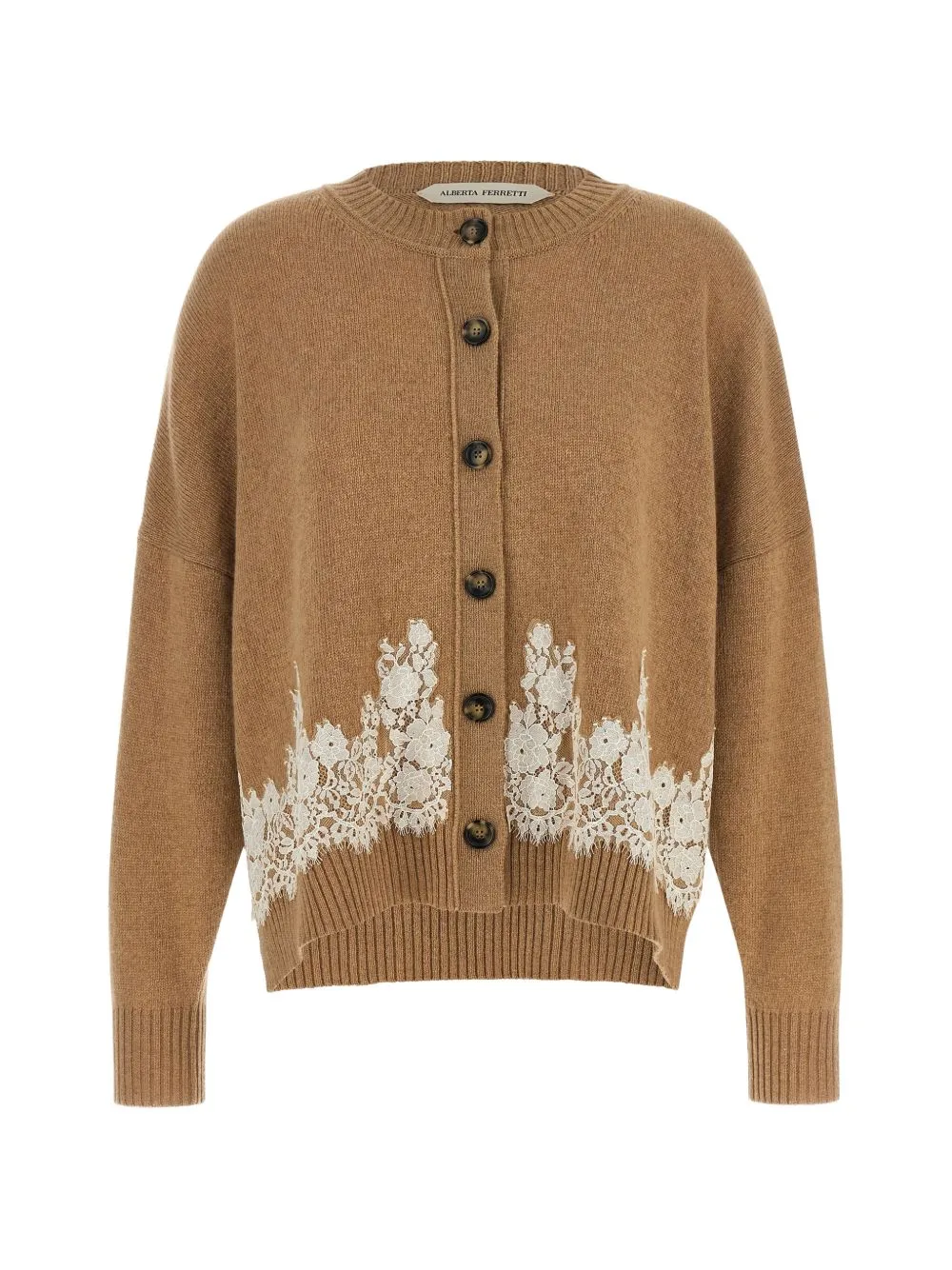 Lace-Insert Cardigan