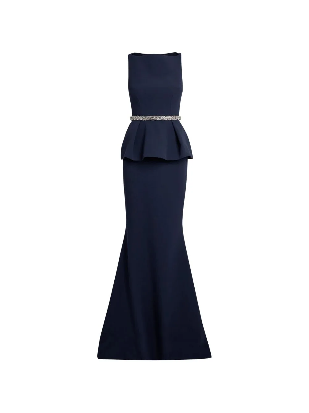 Carter Crystal-Embellished Peplum Gown