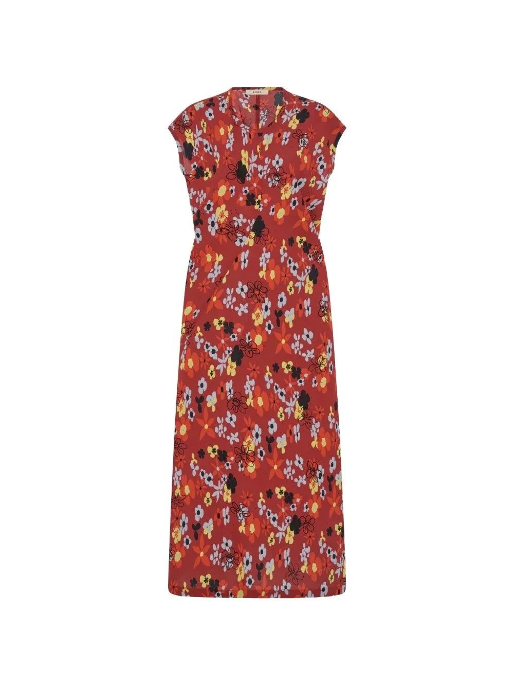 Floral-Print Midi Dress