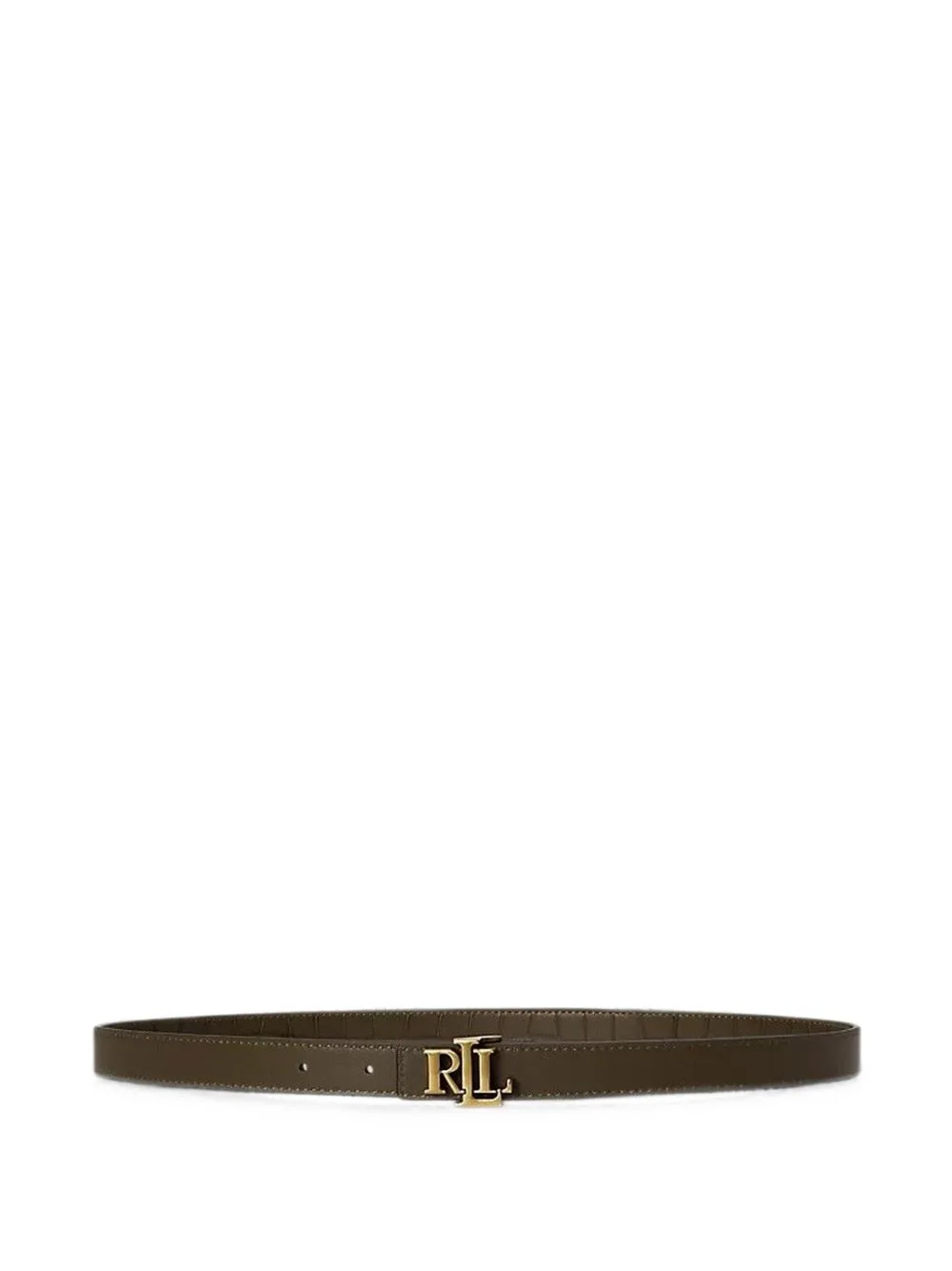 Logo-Buckle Leather Belt