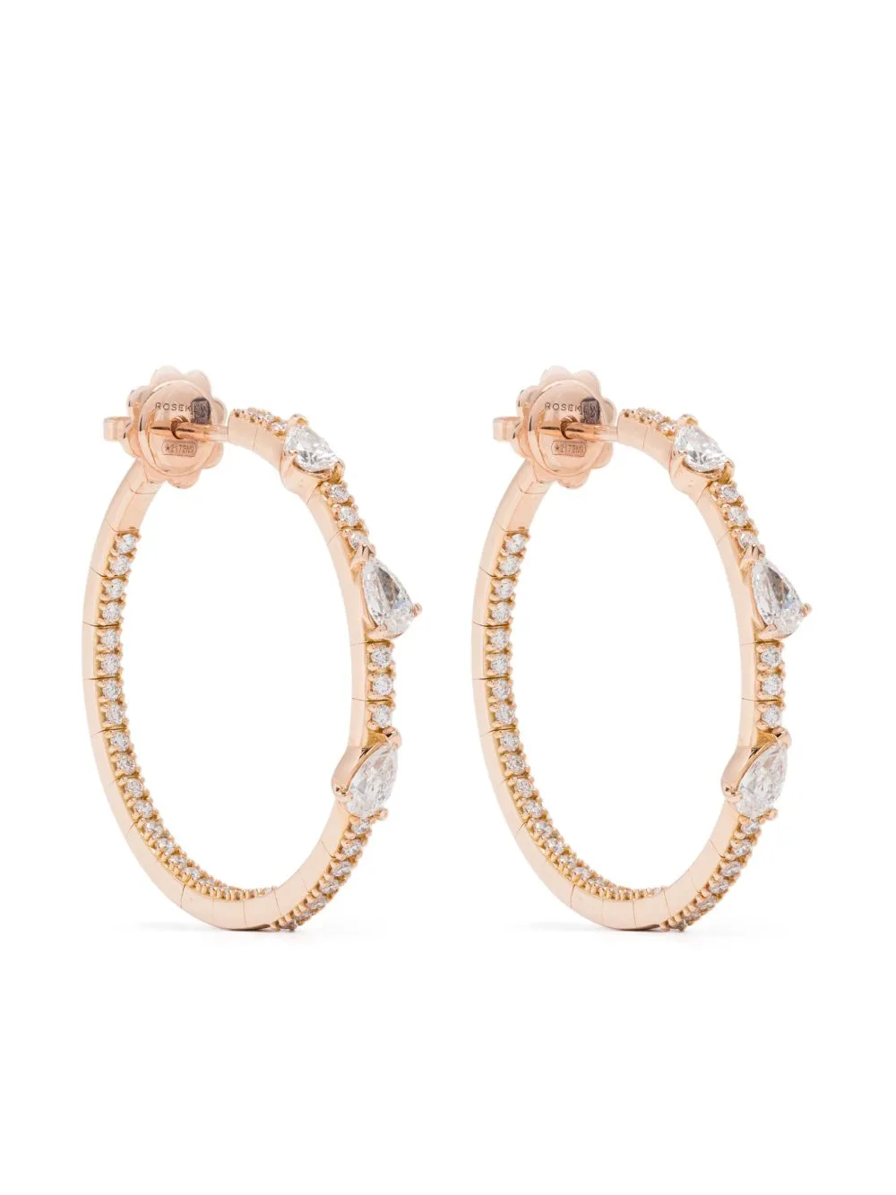 18K Rose Gold Diamonds Earrings