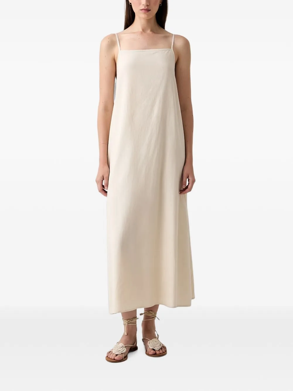 Spaghetti-Strap Scoop-Back Maxi Dress
