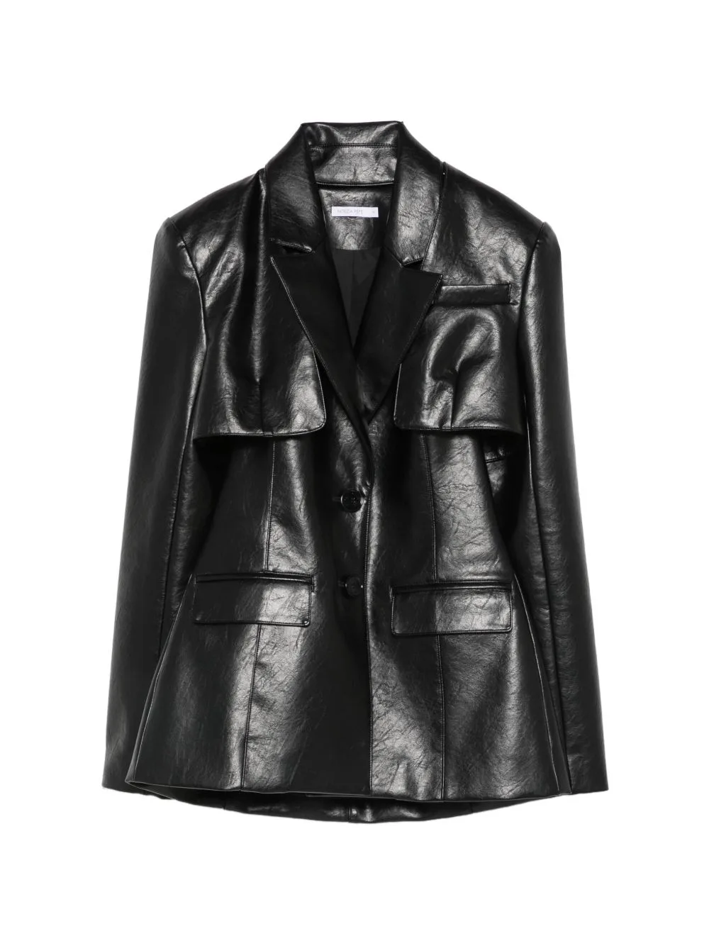 Cut-Out Coated Blazer
