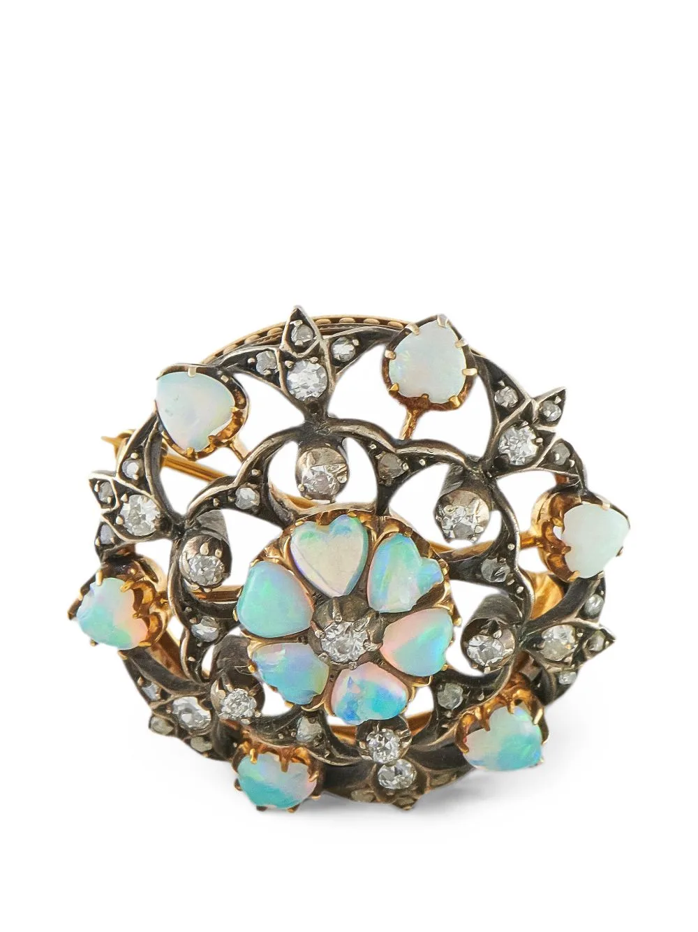 Opal and Diamond Brooch