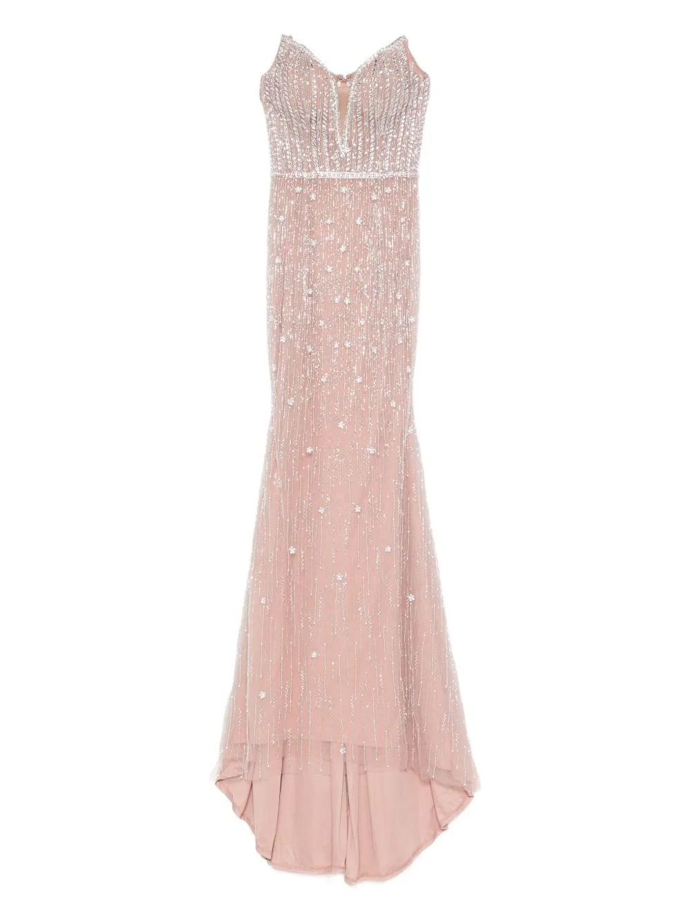 Embellished Fishtail Maxi Dress