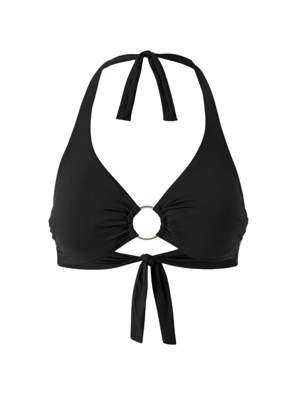 Brussels Ring-Detail Halterneck Bikini Top