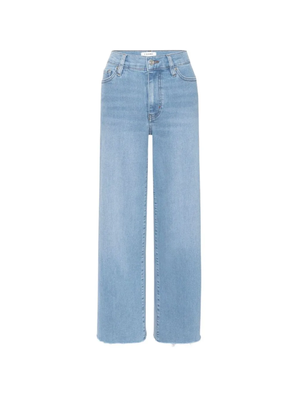 Raw-Edge Wide-Leg Jeans