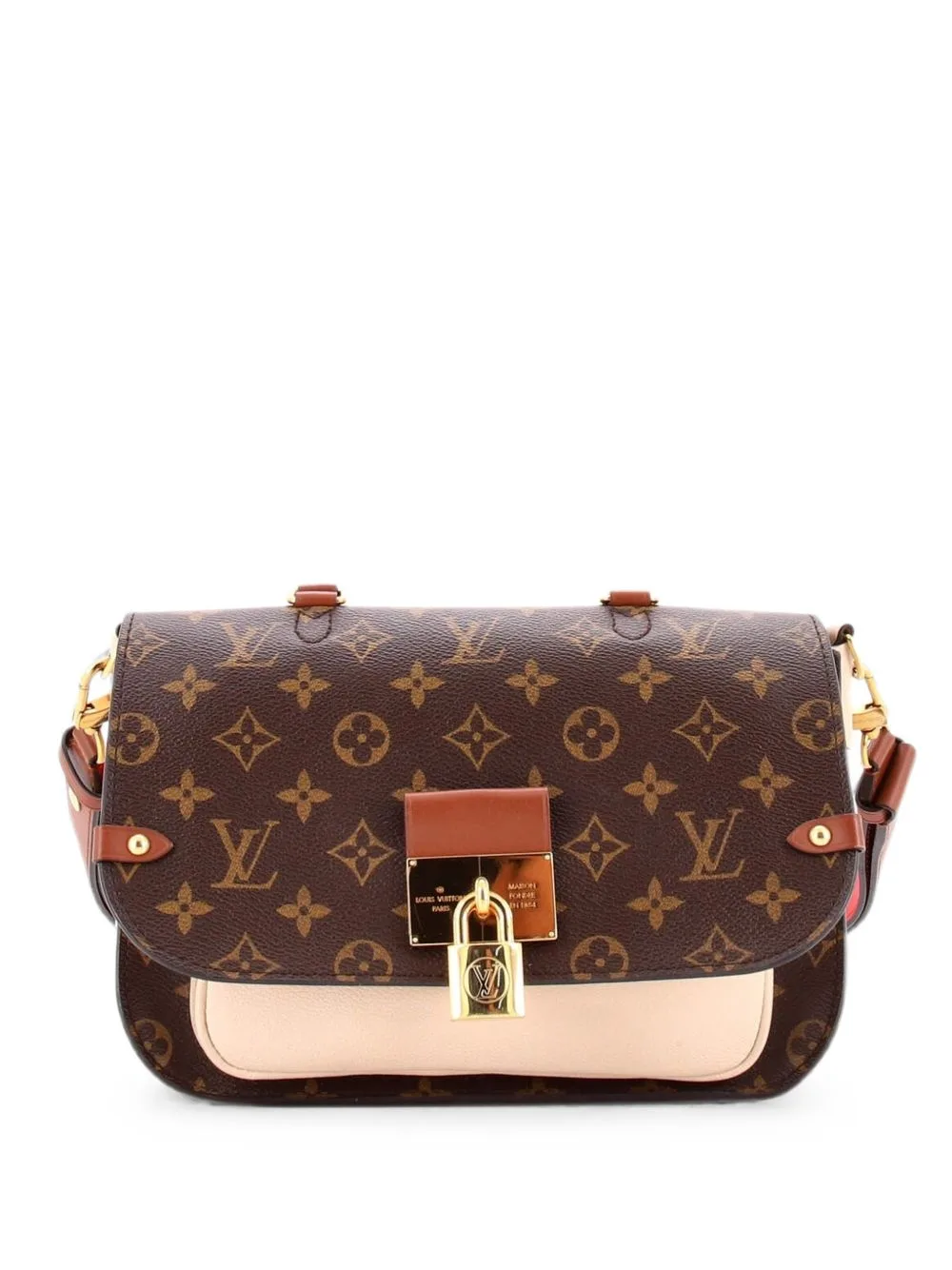 Vaugirard Handbag Monogram Canvas with Leather Satchel by Louis Vuitton Pre-Owned