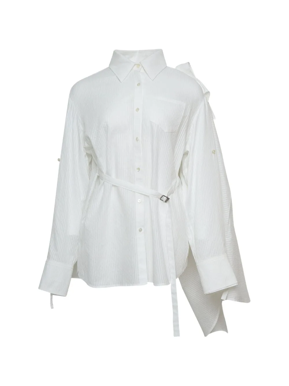 Off-Shoulder-Drape Shirt
