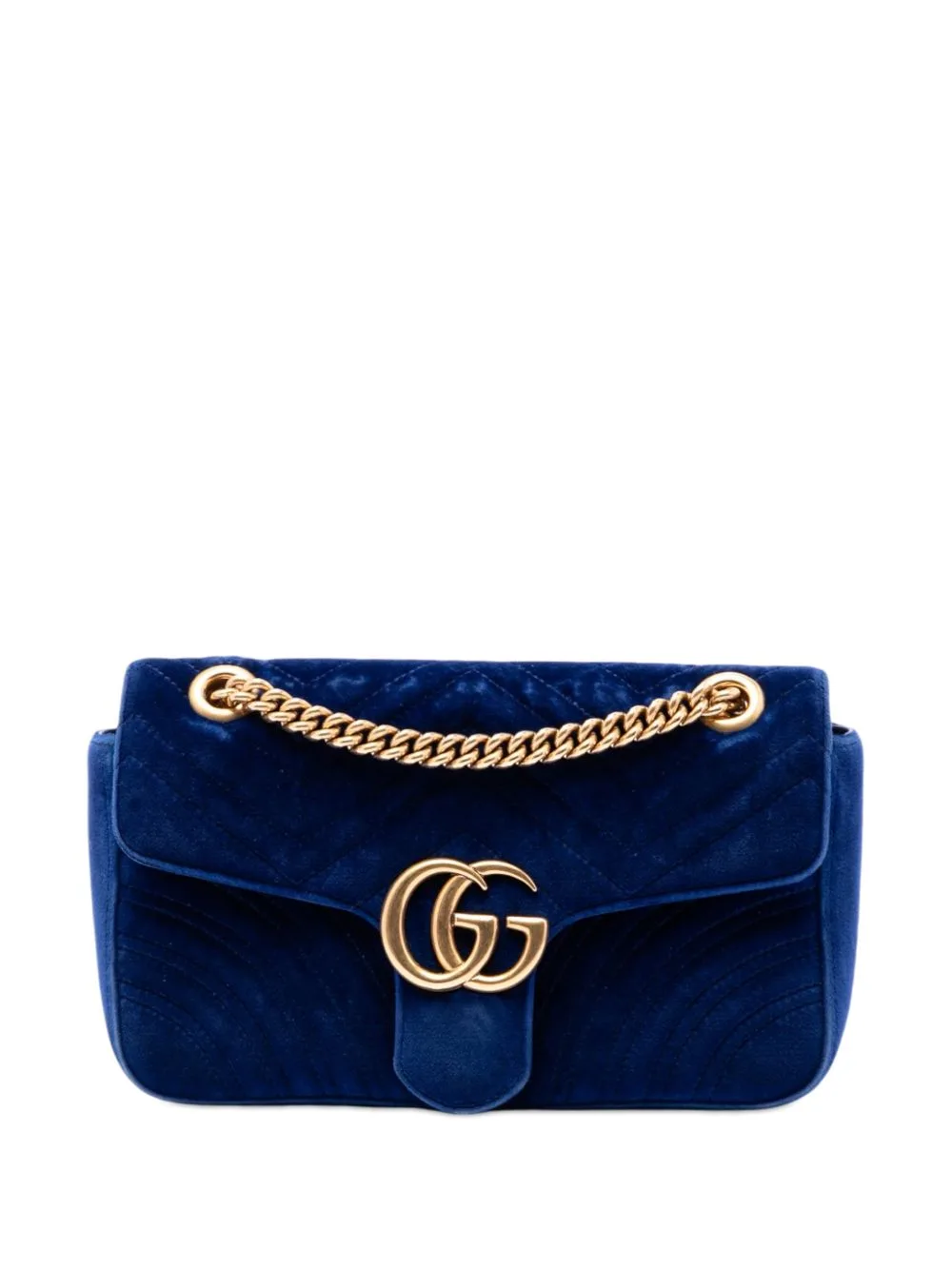 2016-2026 Medium GG Marmont Matelasse Velvet Shoulder Bag