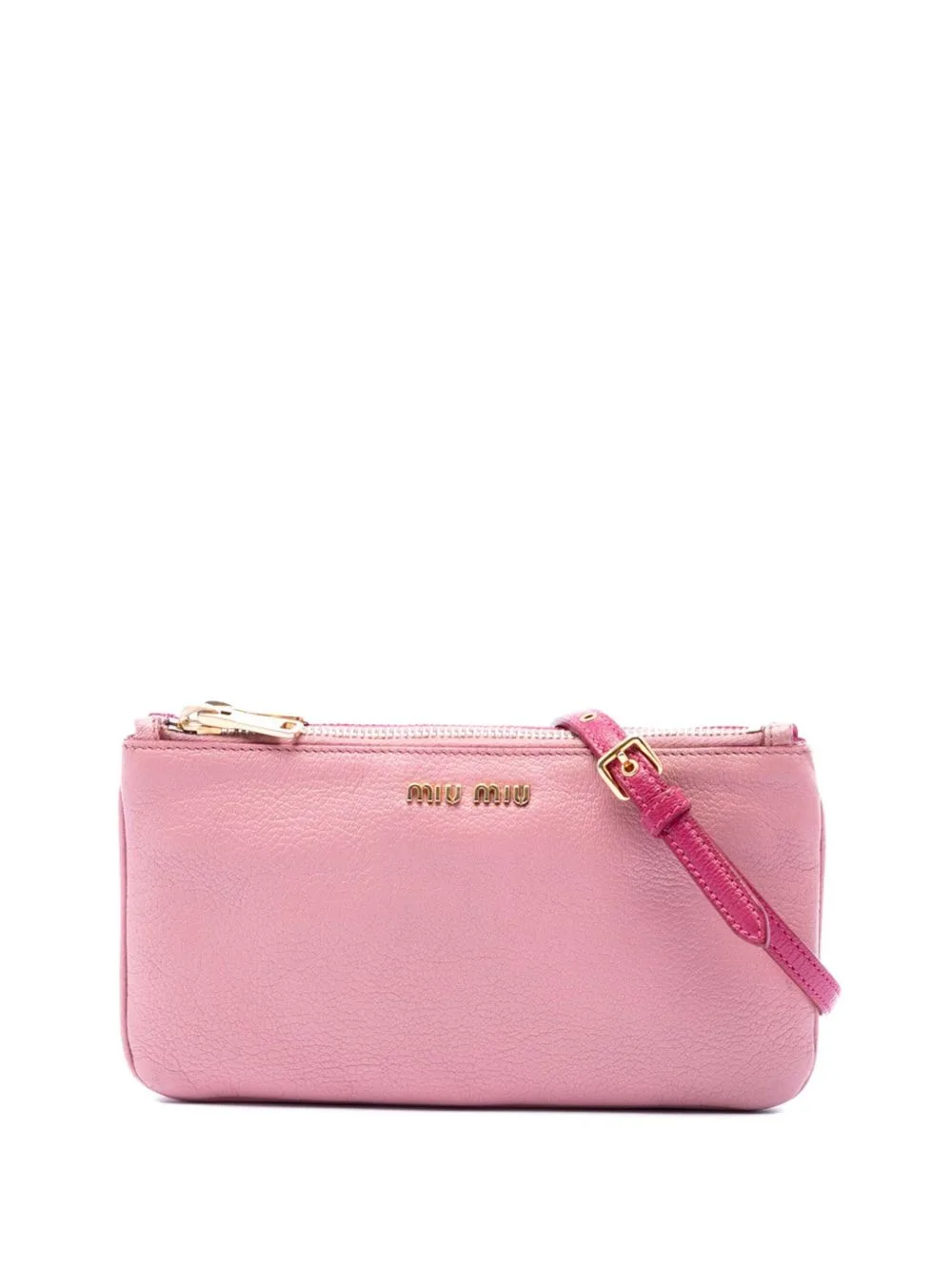 2010-2026 Bicolor Goatskin Madras Double Zip Crossbody Bag