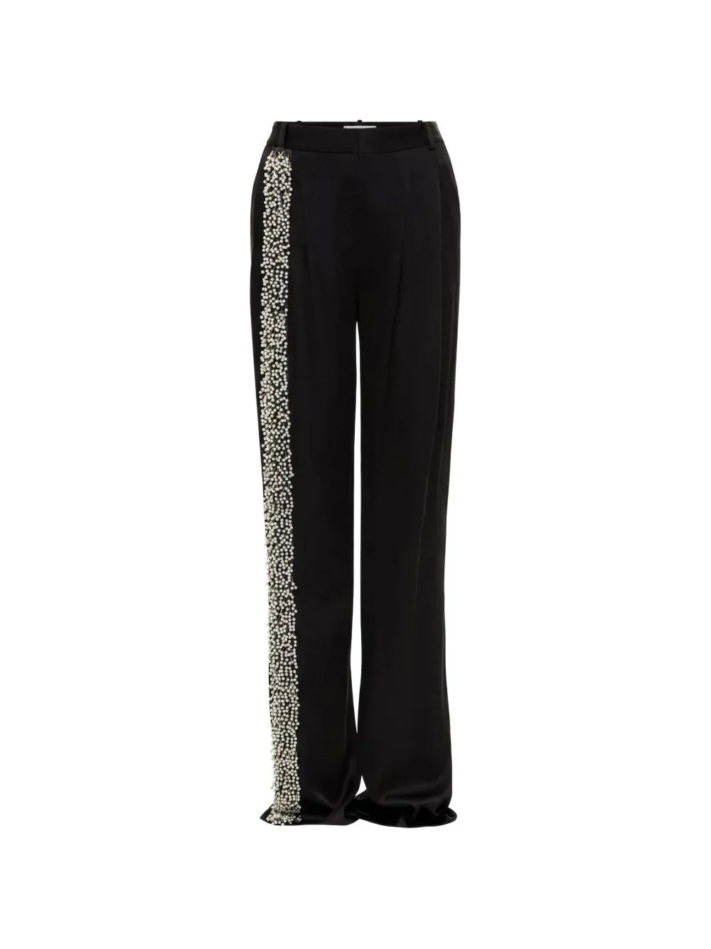 Stefan Pearl-Embellished Pleated Trousers