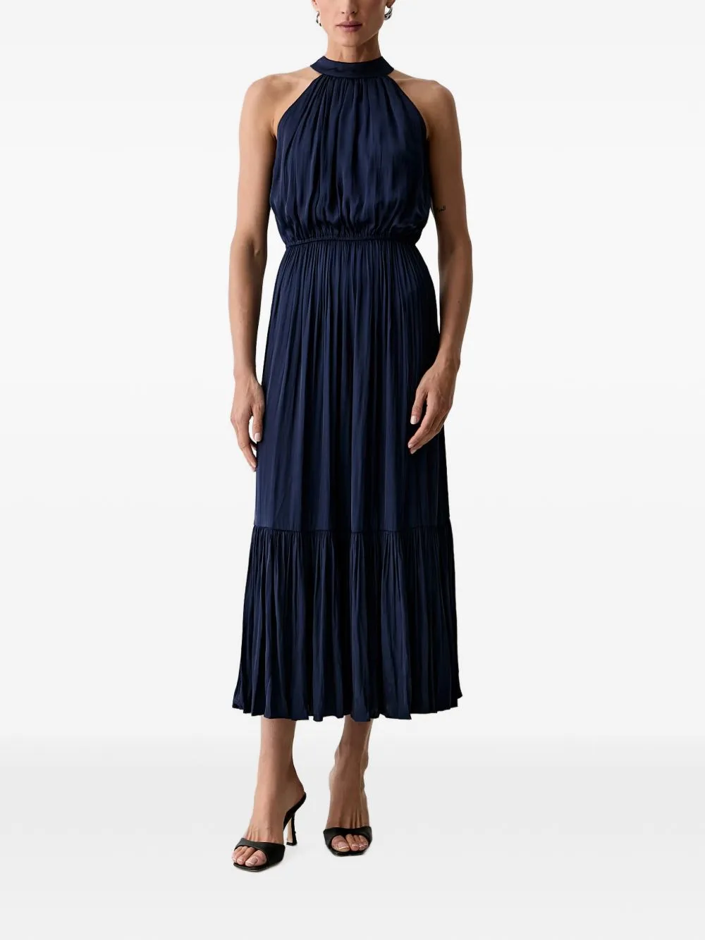 Pleated Midi Dress