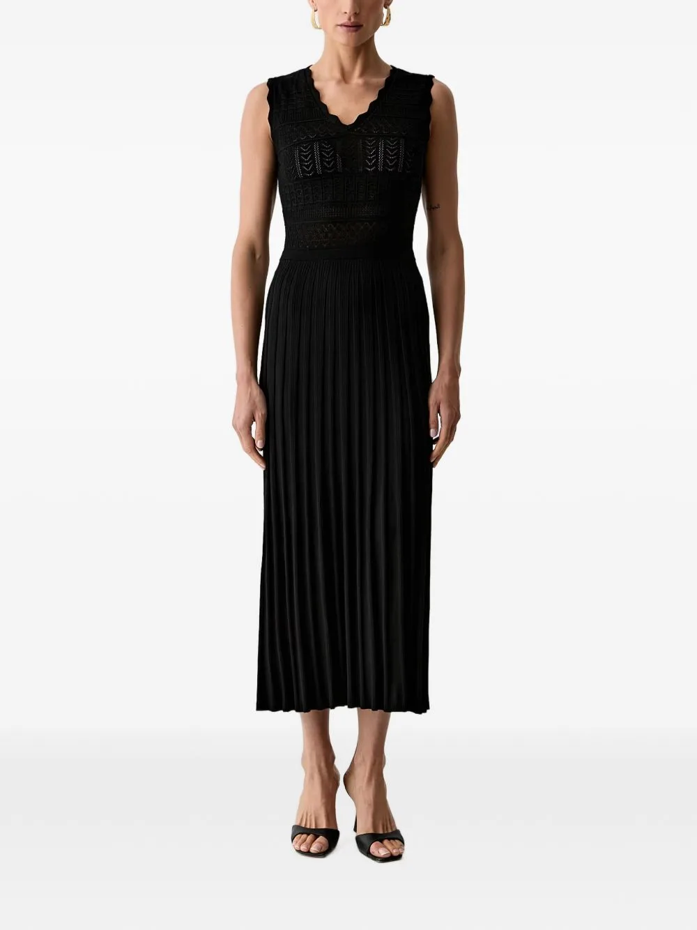 Pleated Midi Dress by Morgan