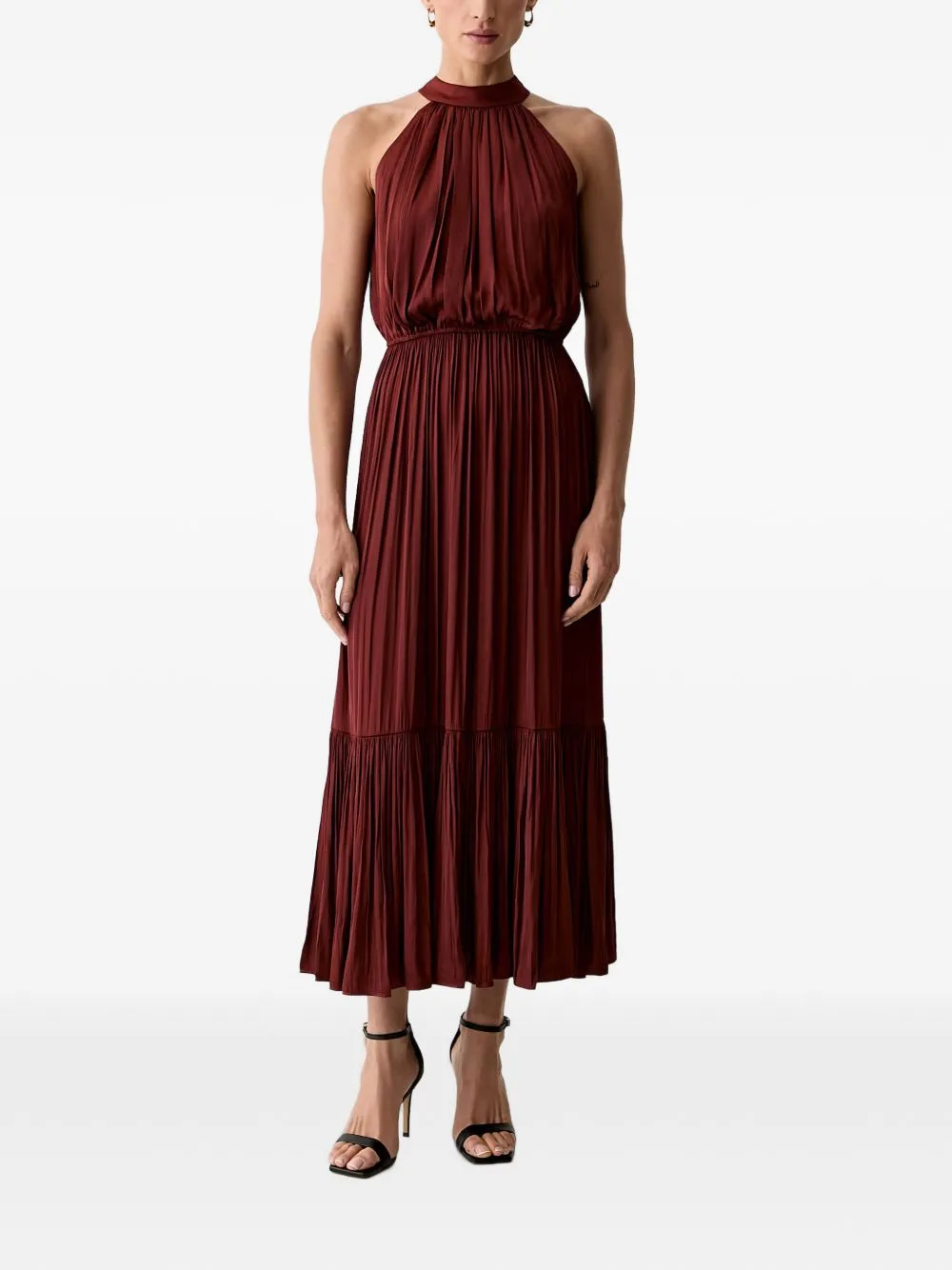 Pleated Midi Dress