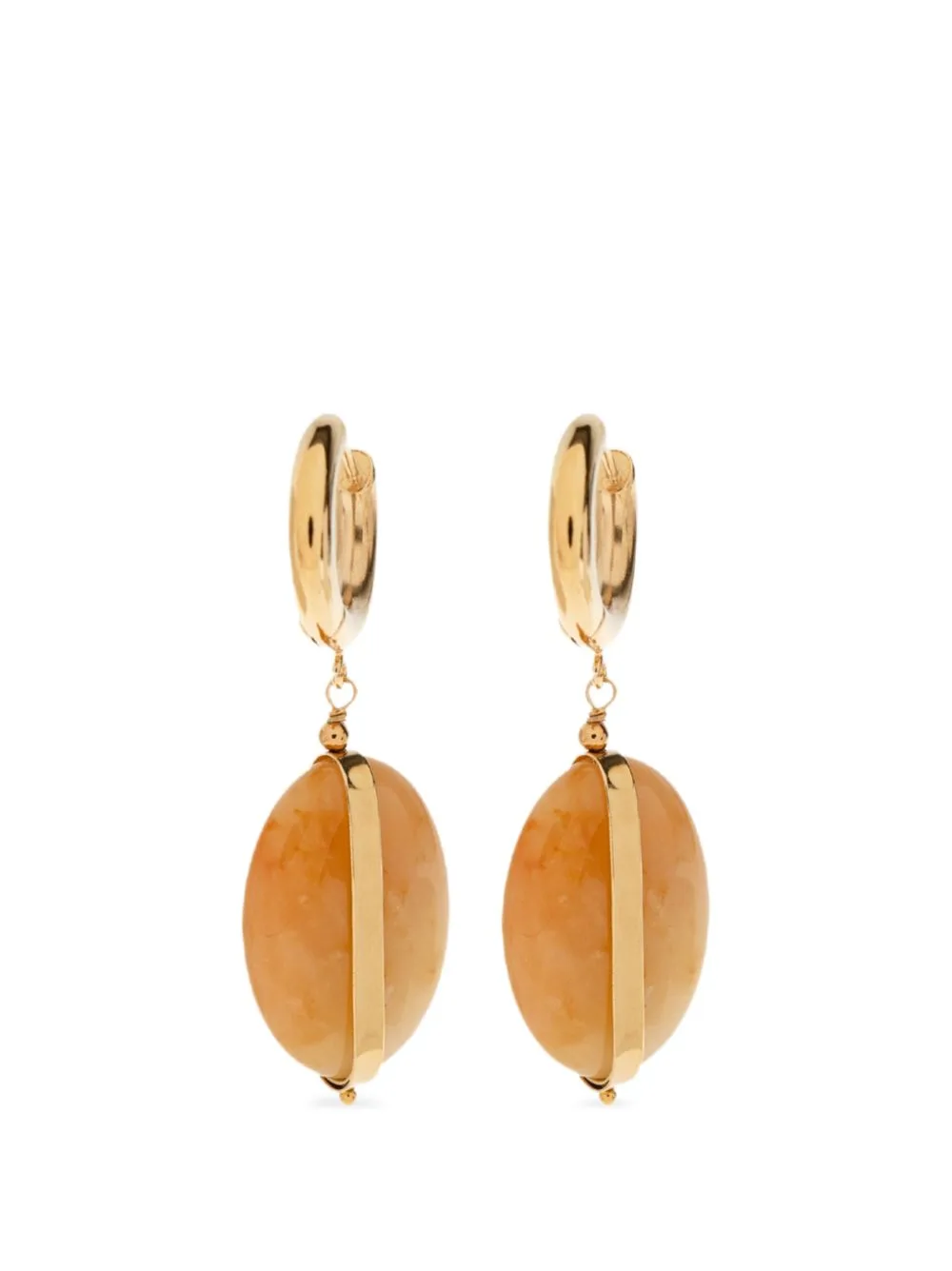 Stone-Embellished Drop Earrings