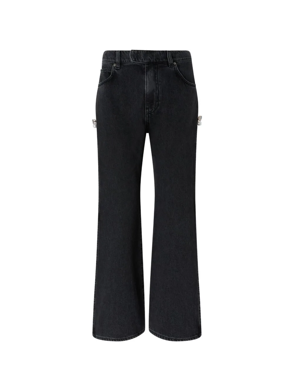 Side-Slit Embellished Jeans
