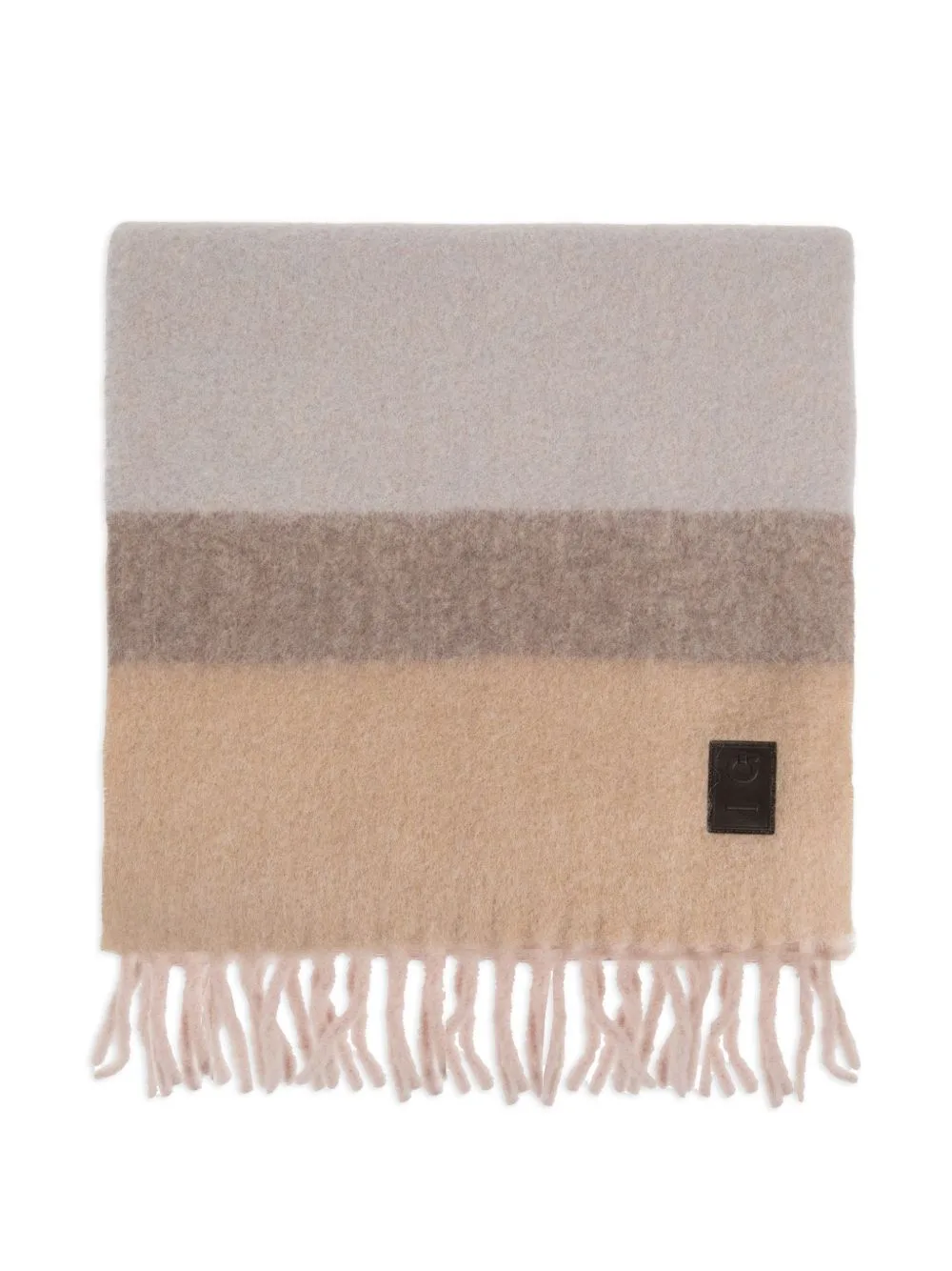 Fringed Colour-Block Scarf