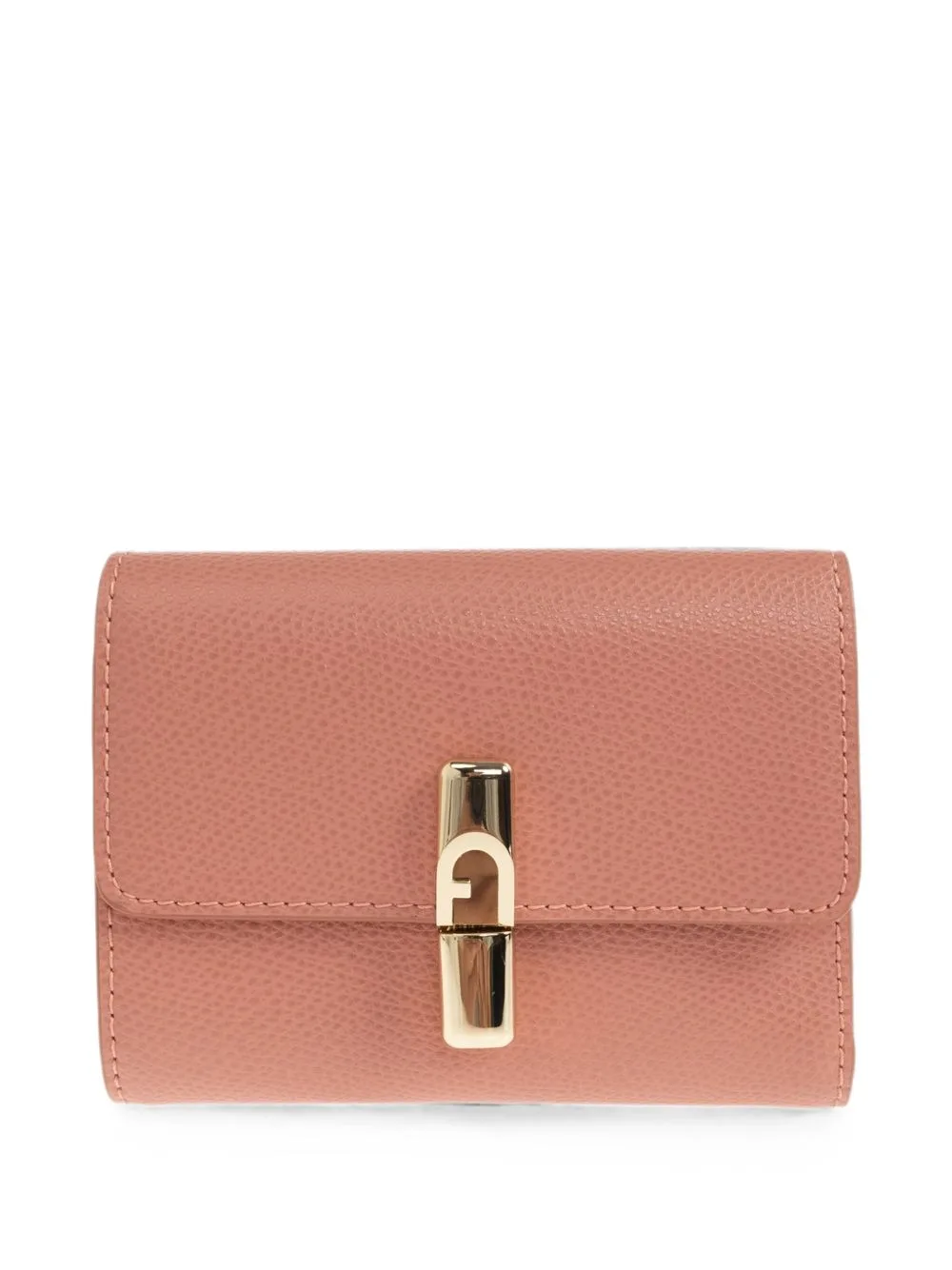 Iride Logo-Plaque Grained-Leather Wallet