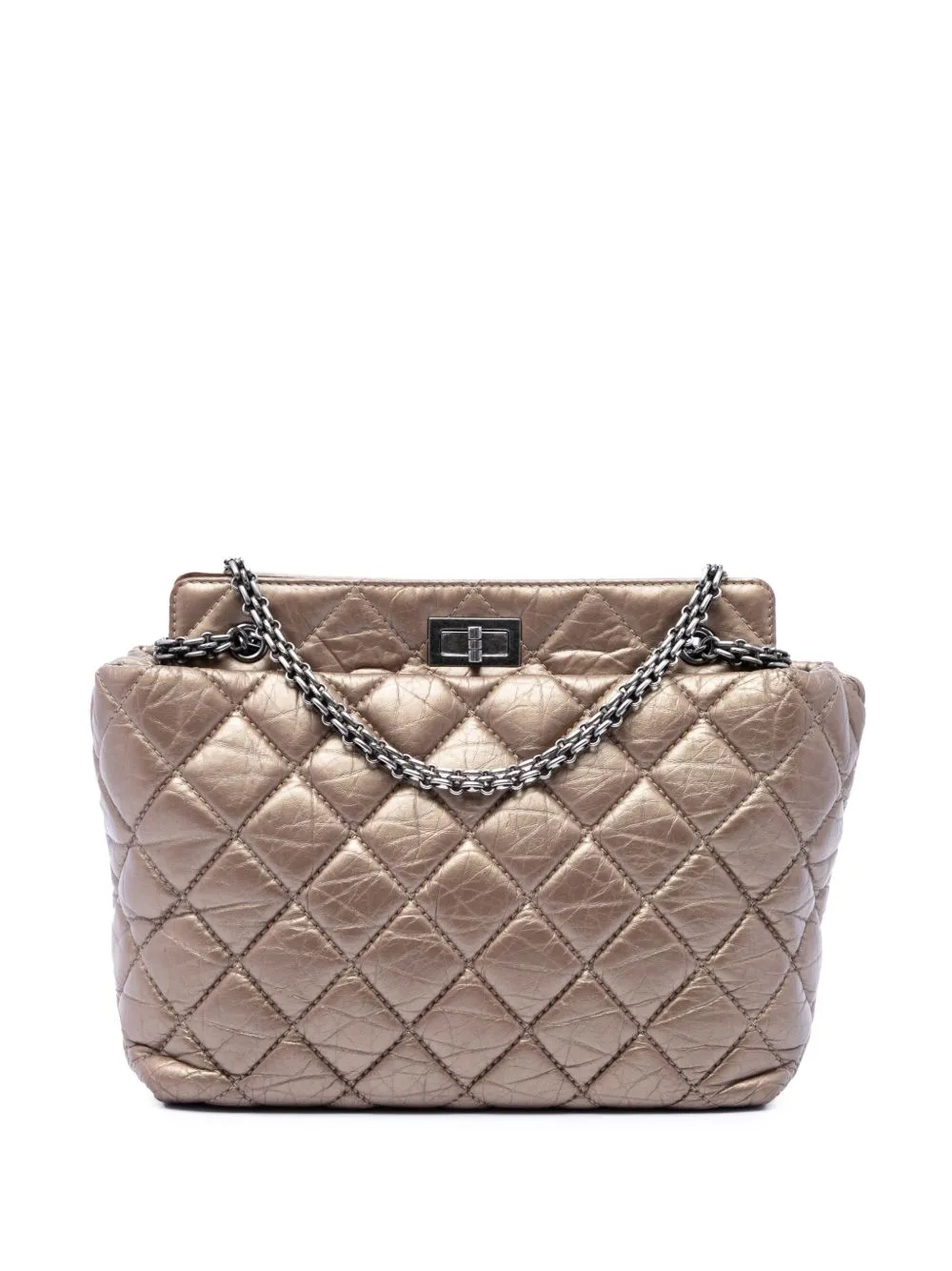 2012 Quilted Metallic Aged Calfskin Reissue 2.55 Tote Bag