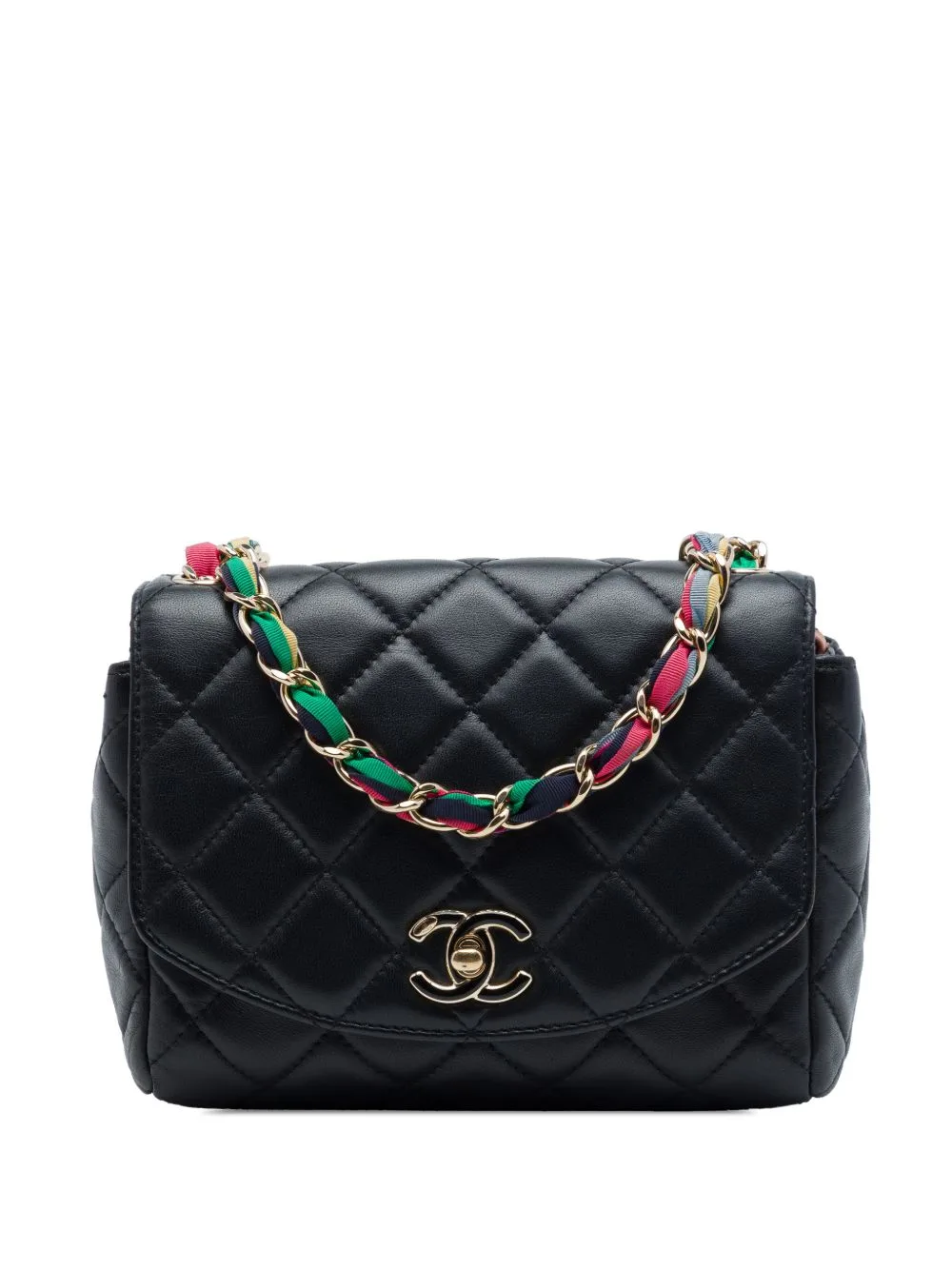 2021 Small Quilted Lambskin Cocovado Ribbon Chain Flap Crossbody Bag