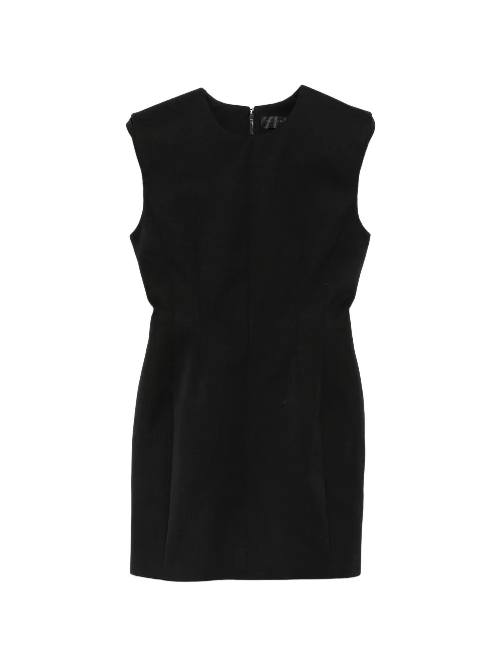 Padded-Shoulder Sleeveless Mini Dress