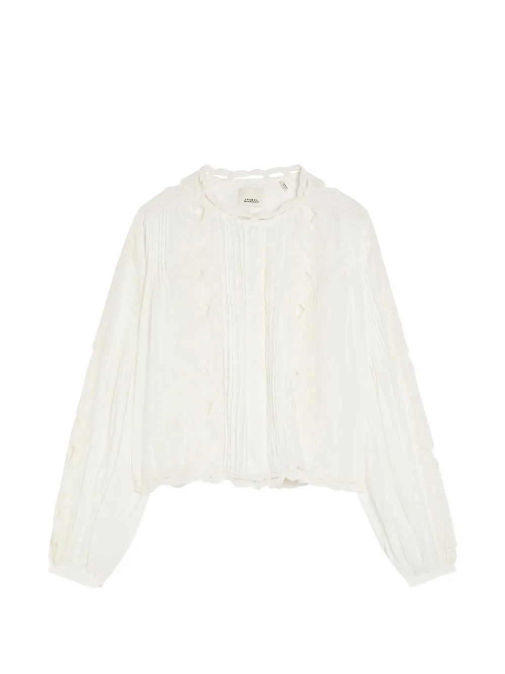 Rubra Broderie-Anglaise Pintuck-Detail Shirt