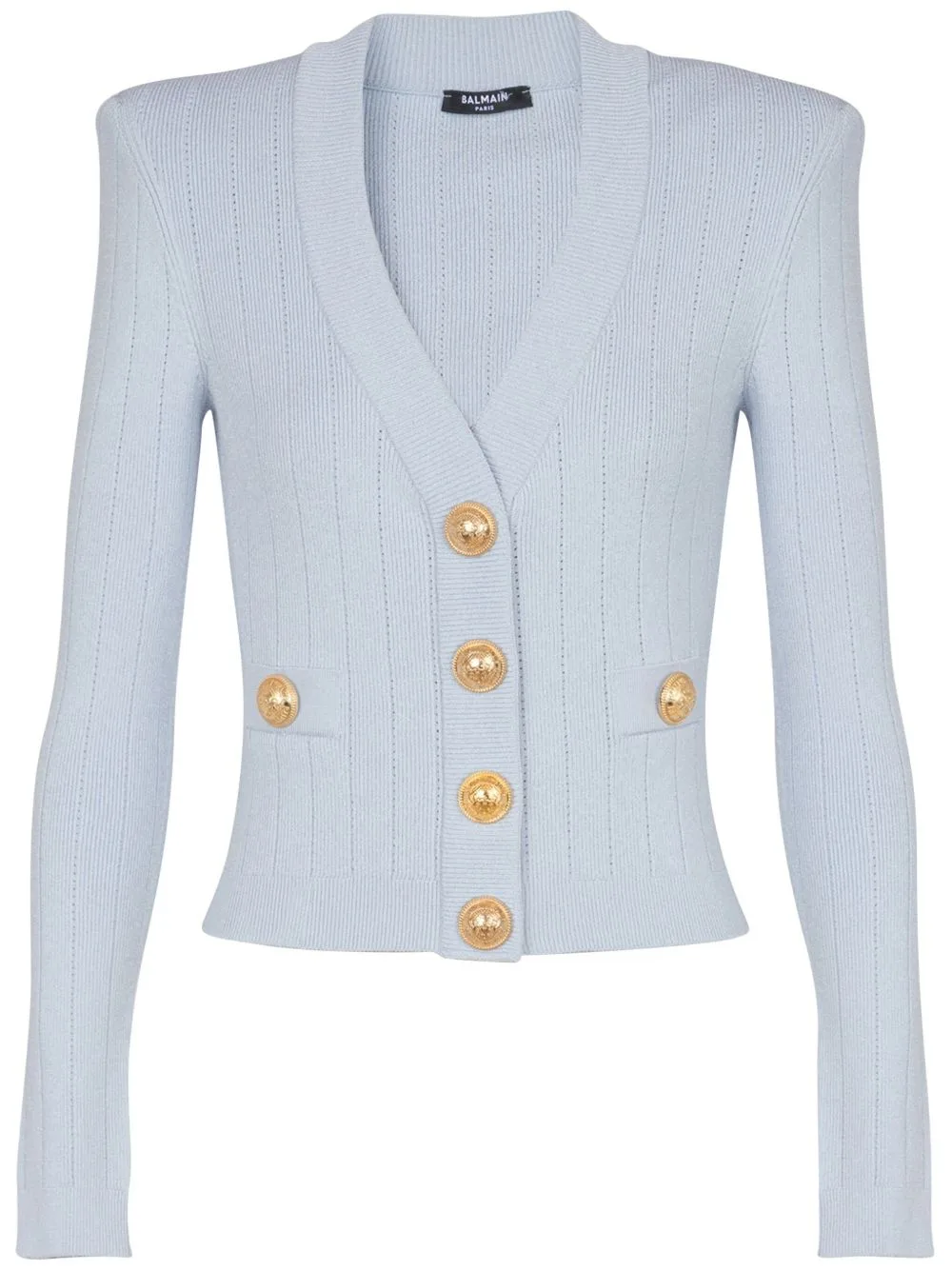Engraved-Button Cardigan