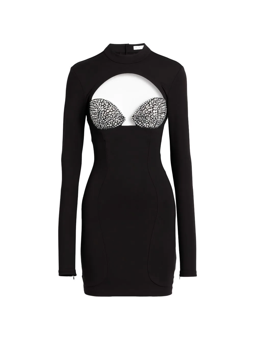 Mini Cutout Crystal-Embellished Dress