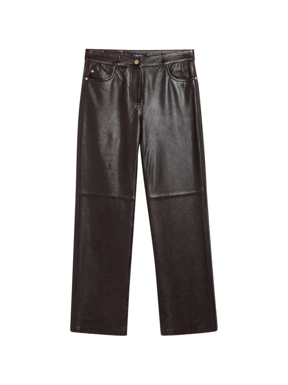 Straight-Leg Leather Trousers