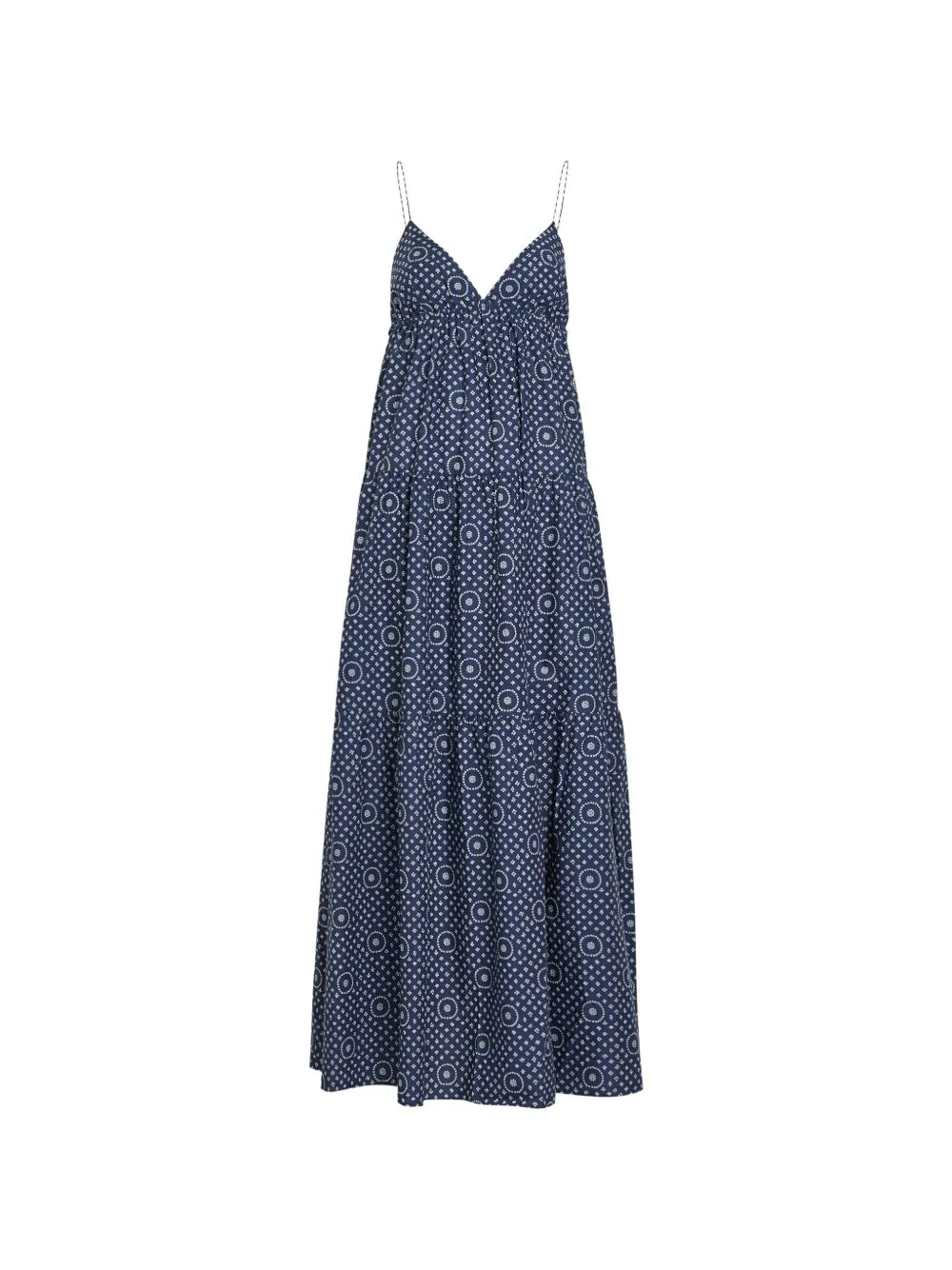 Geometric-Print Midi Dress