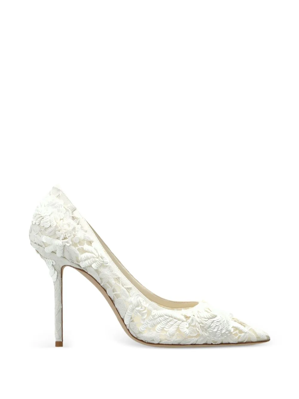 Love 100 Floral-Appliqué Pumps