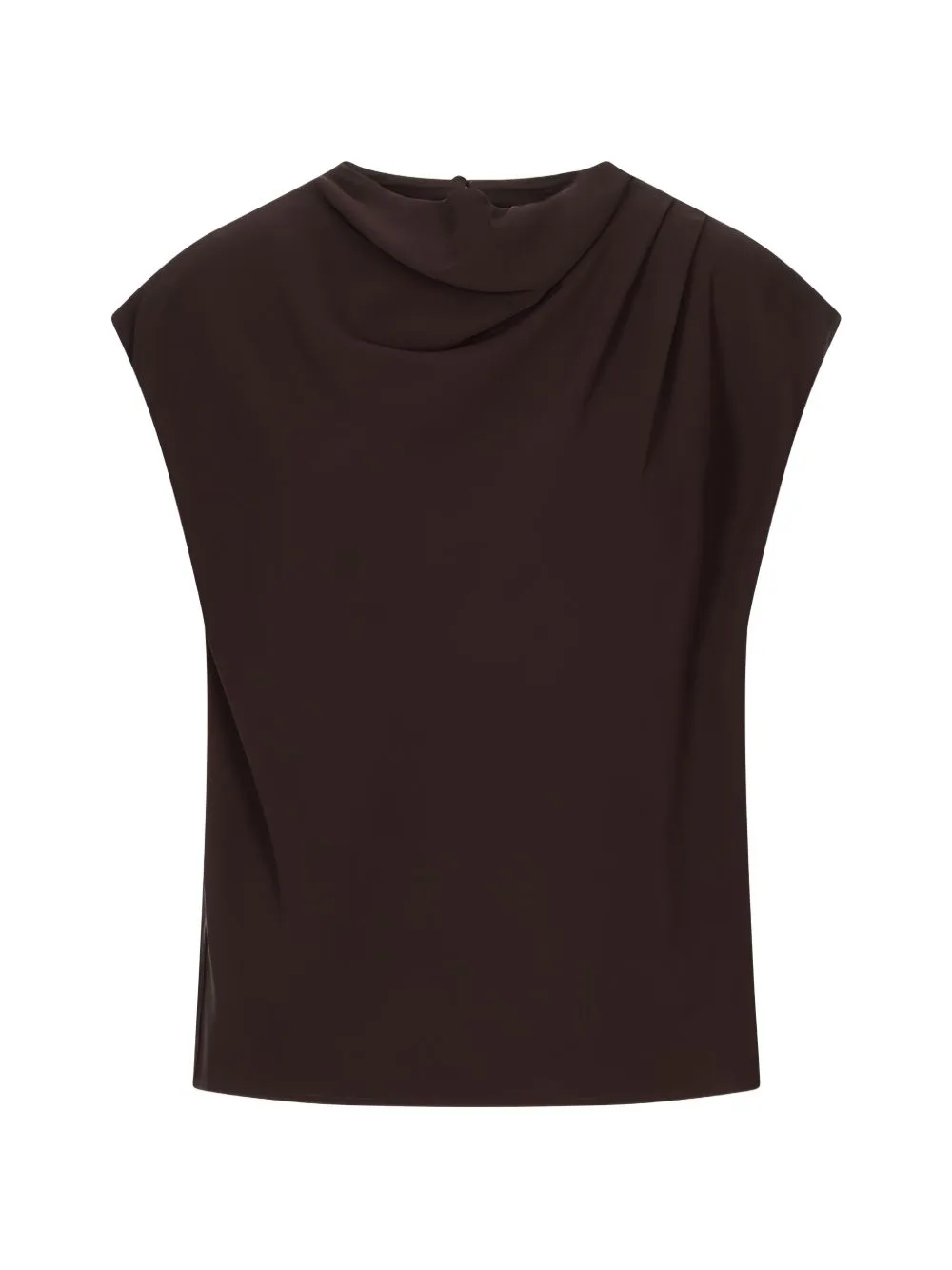 Draped Sleeveless Blouse