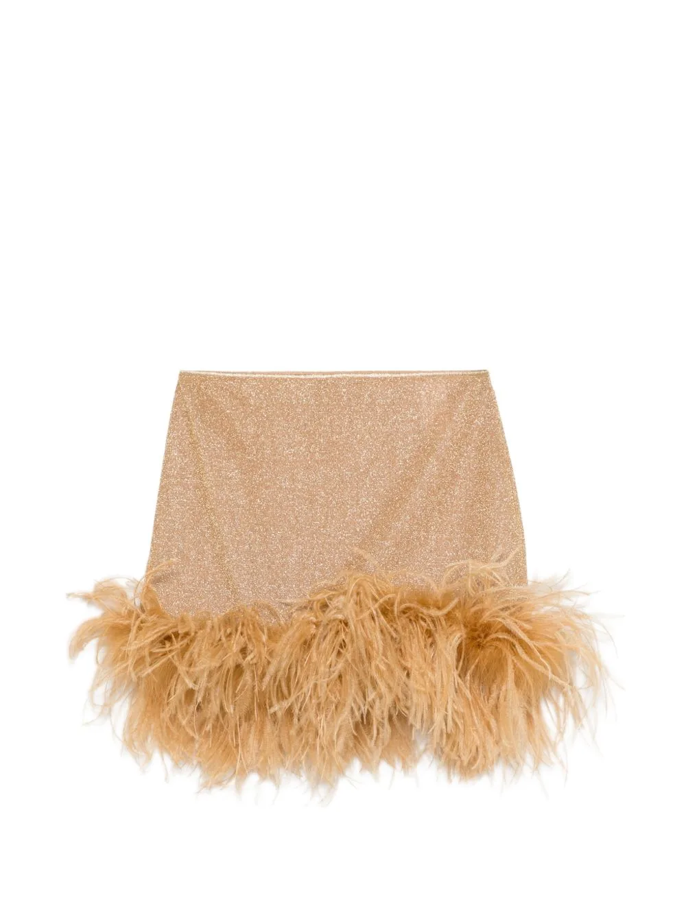 Feather-Trim Mini Skirt