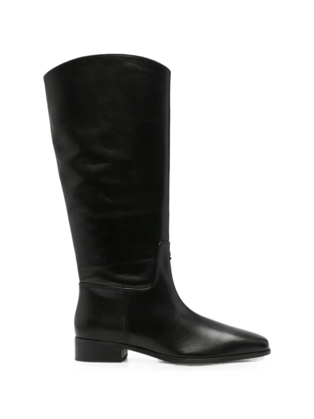 Logo-Plaque Square-Toe Boots