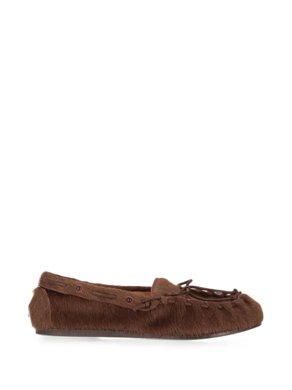 Calf-Hair Bow-Detail Loafers
