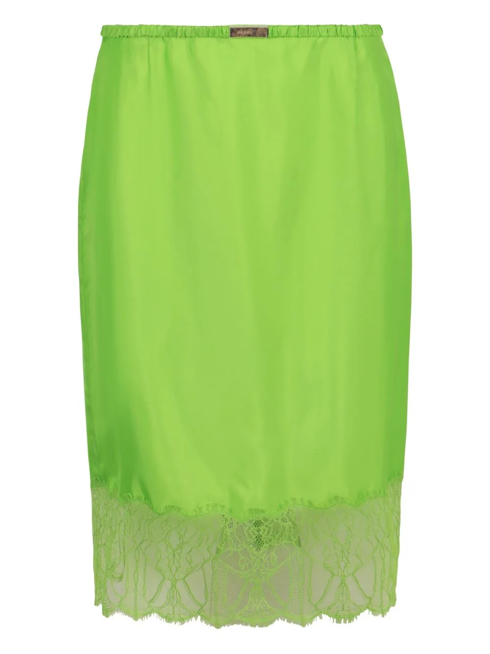 Lace Elasticated-Waist Midi Skirt