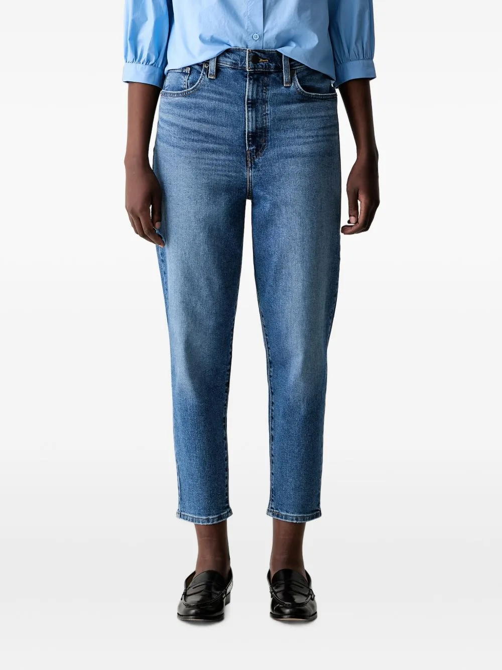 High-Waisted Cropped Jeans