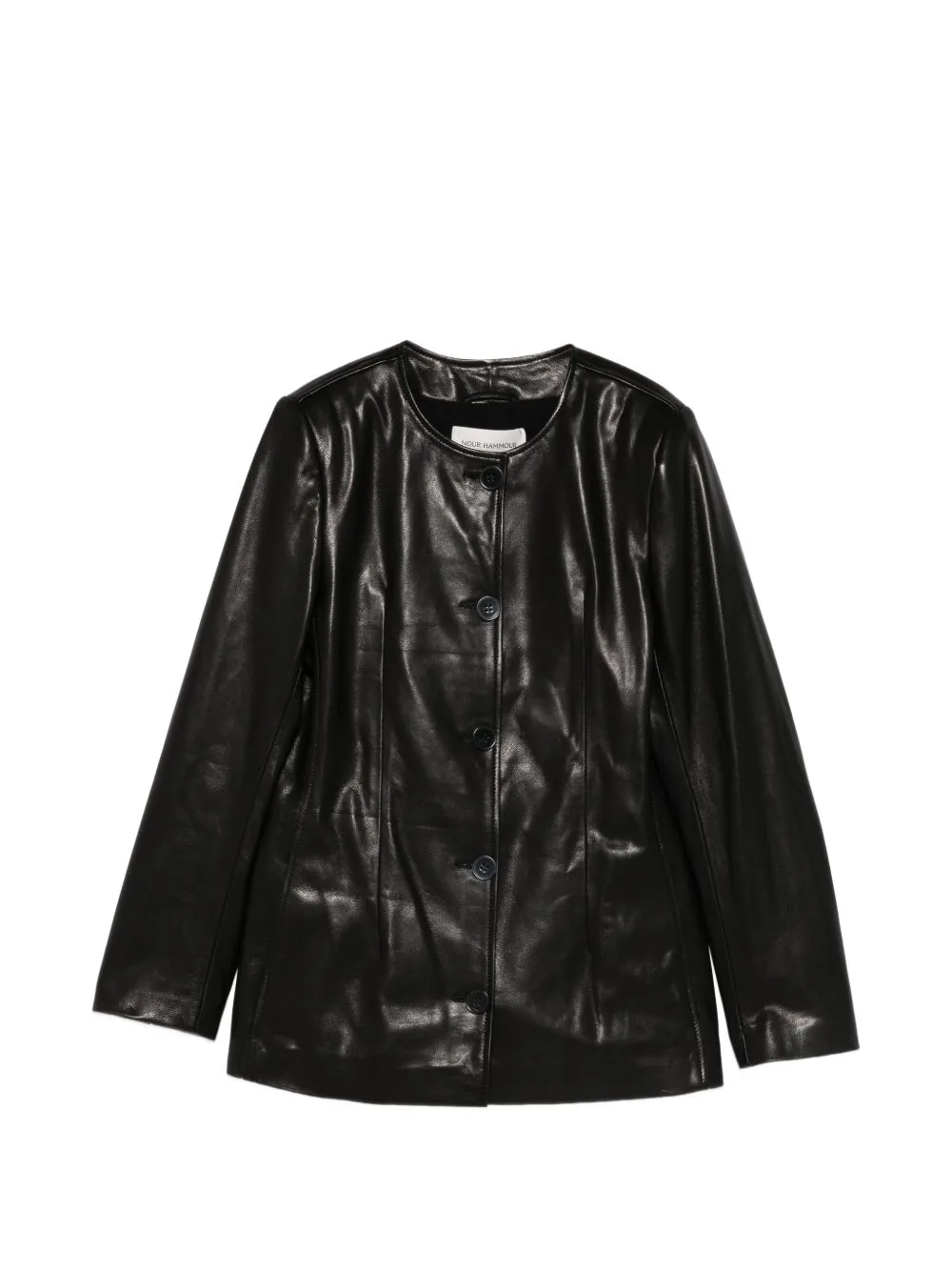 Maud Button-Up Leather Jacket