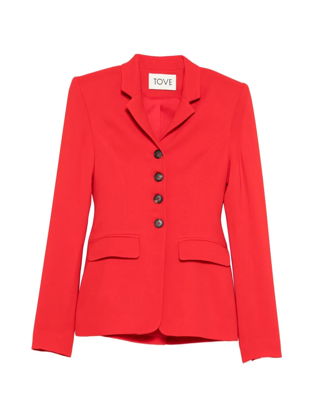 Merl Buttoned Flap-Pocket Blazer
