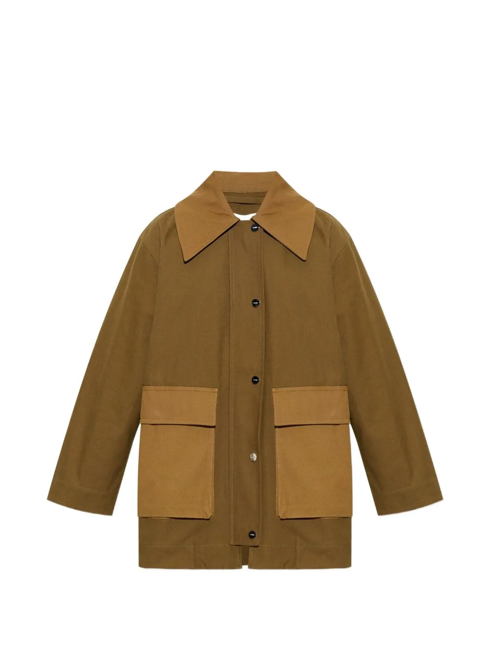 Patch-Pocket Cotton Military Jacket