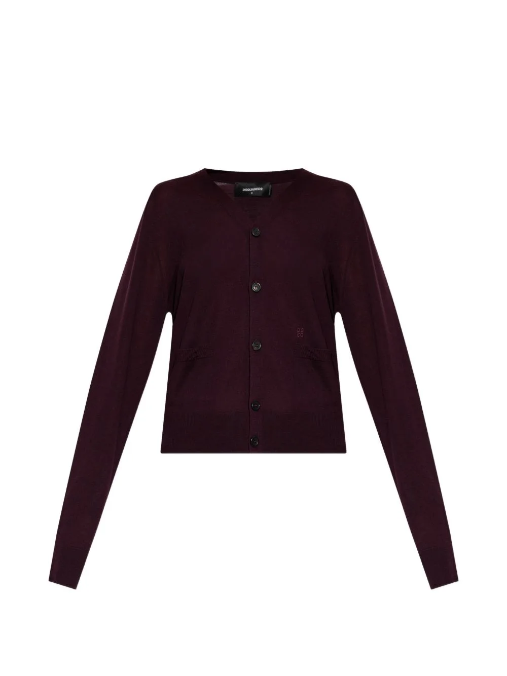 V-Neck Patch-Pocket Cardigan